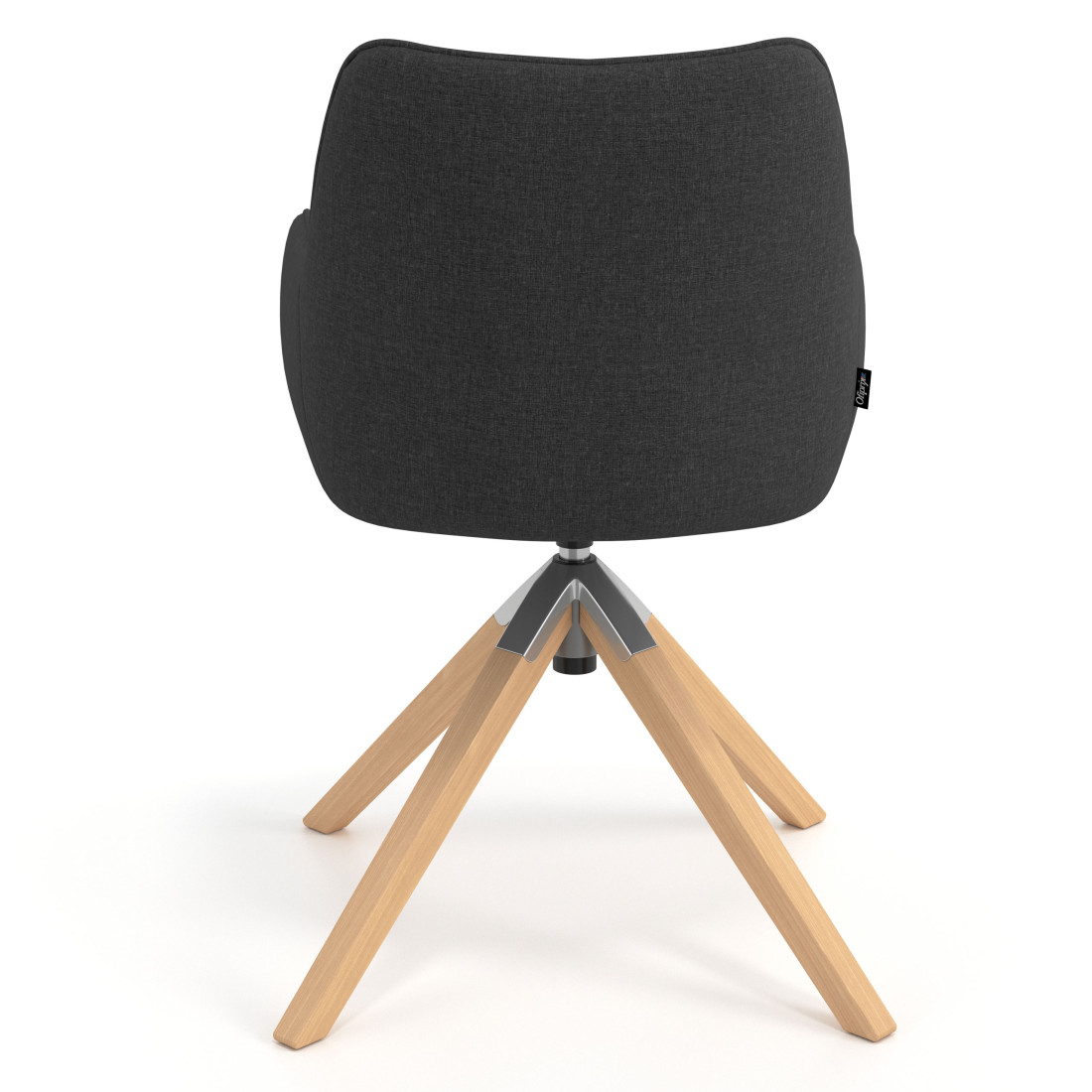 silla confidente antracita gala giratoria madera 6