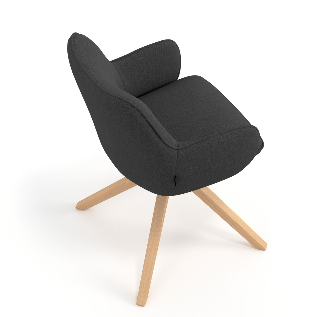 silla confidente antracita gala giratoria madera 7