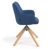 silla confidente azul gala giratoria madera 3