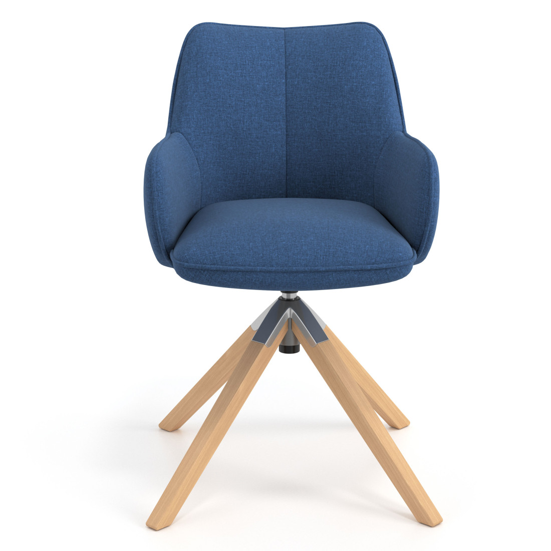 silla confidente azul gala giratoria madera 4