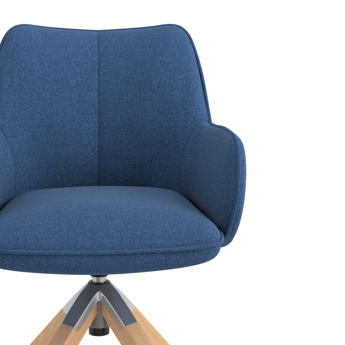 silla confidente azul gala giratoria madera 5