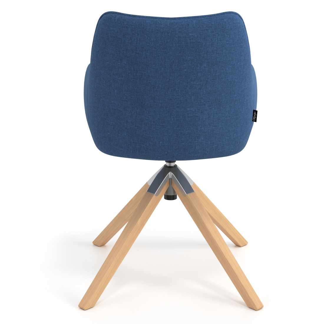 silla confidente azul gala giratoria madera 6