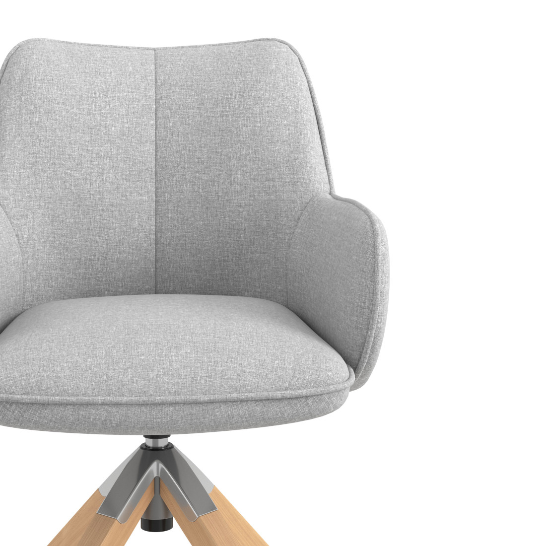 silla confidente gris gala giratoria madera 5