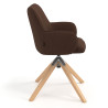 silla confidente marron gala giratoria madera 3
