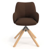 silla confidente marron gala giratoria madera 4