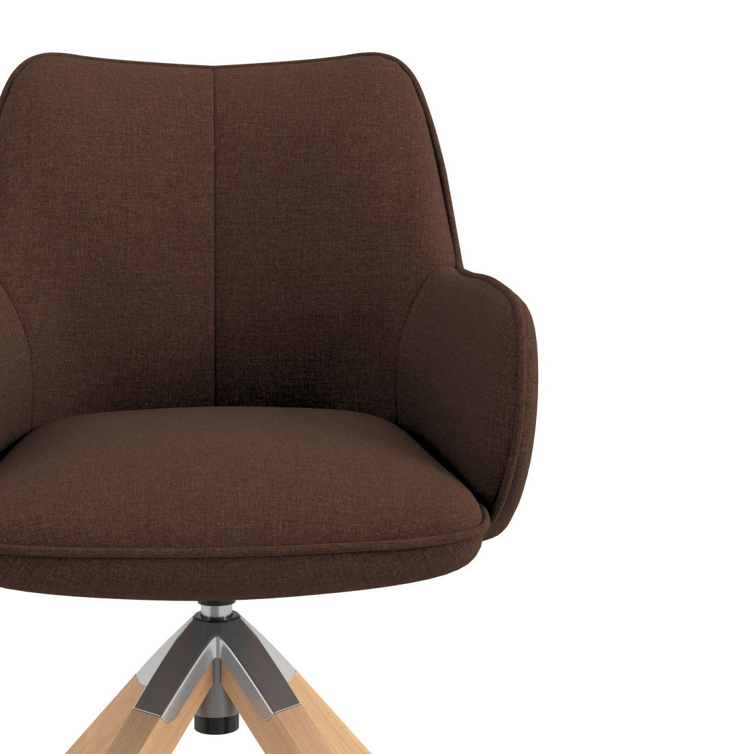 silla confidente marron gala giratoria madera 5
