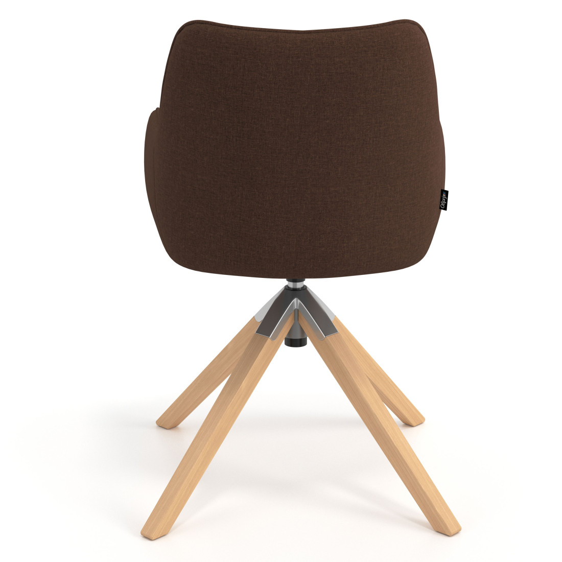 silla confidente marron gala giratoria madera 6