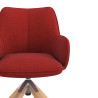 silla confidente rojo gala giratoria madera 5