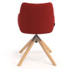 silla confidente rojo gala giratoria madera 6