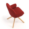 silla confidente rojo gala giratoria madera 7