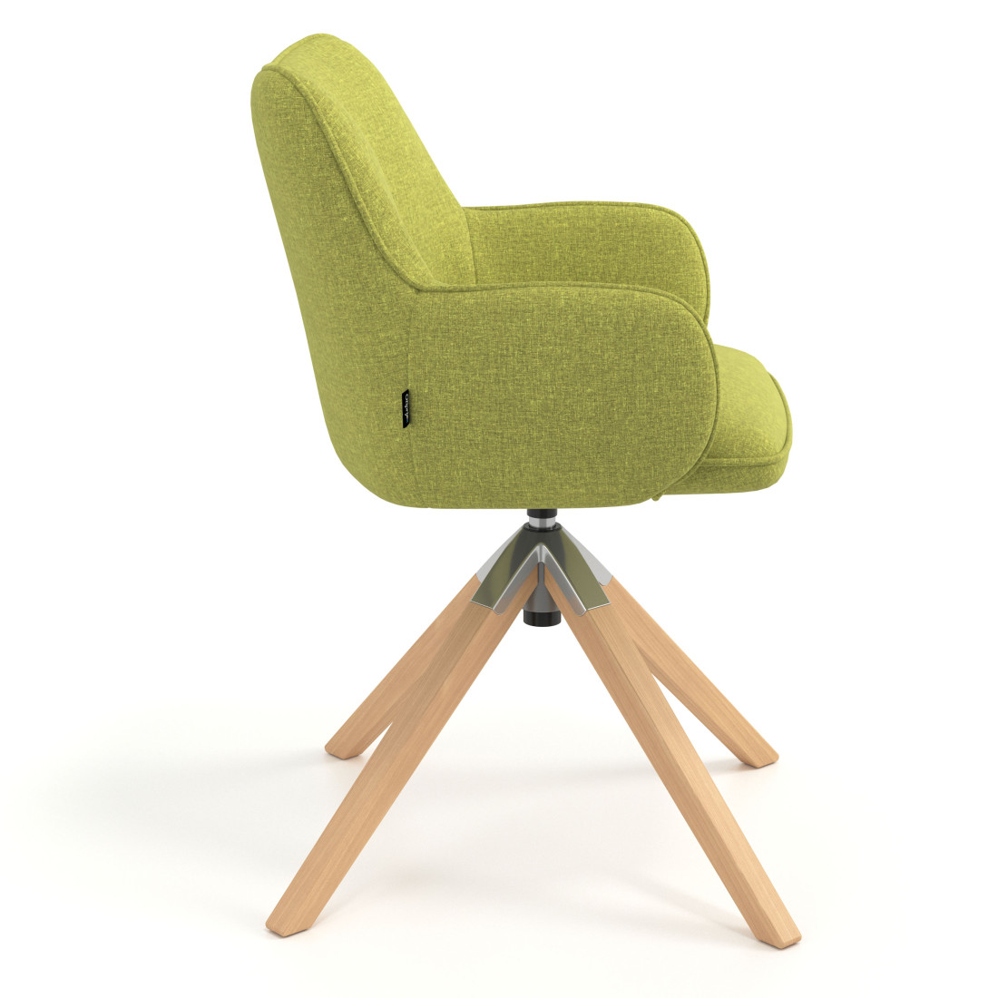 silla confidente verde gala giratoria madera 3