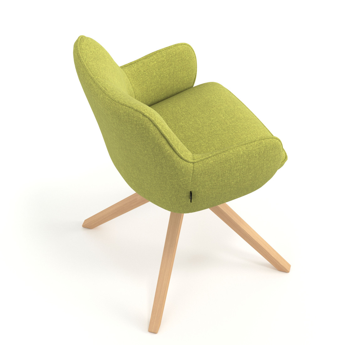 silla confidente verde gala giratoria madera 7