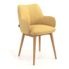 Silla de visitas Gala, estructura 4 patas, base de madera - Amarillo