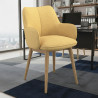 silla confidente amarillo gala 4 patas madera 2