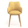 silla confidente amarillo gala 4 patas madera 4