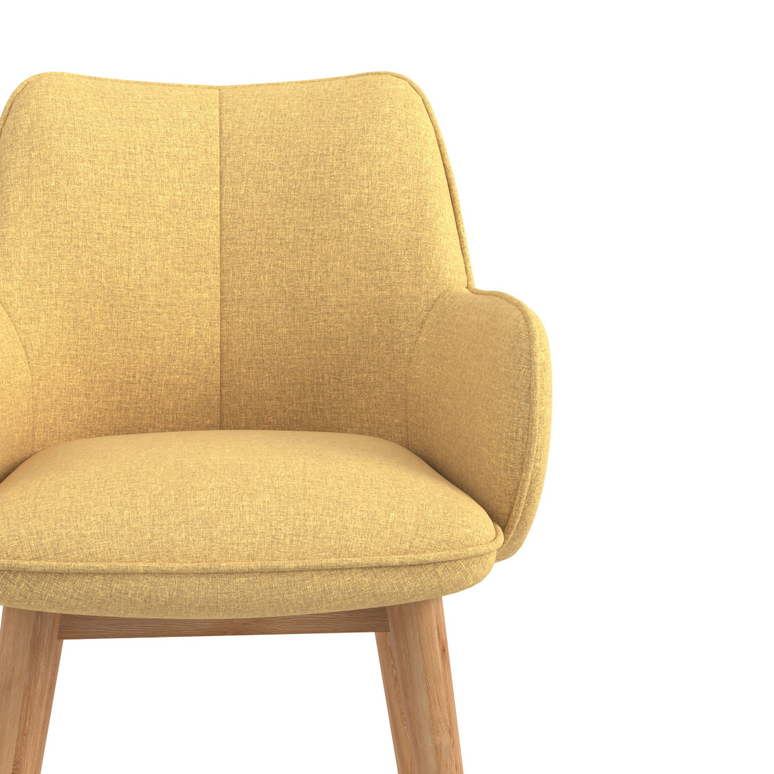 silla confidente amarillo gala 4 patas madera 5