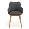 silla confidente antracita gala 4 patas madera 4