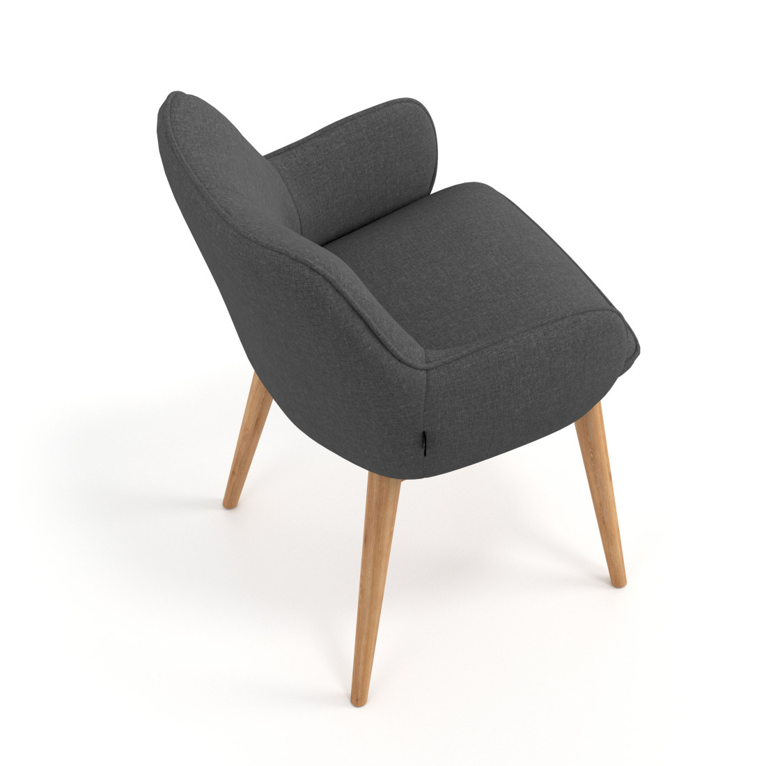 silla confidente antracita gala 4 patas madera 7