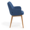 silla confidente azul gala 4 patas madera 3