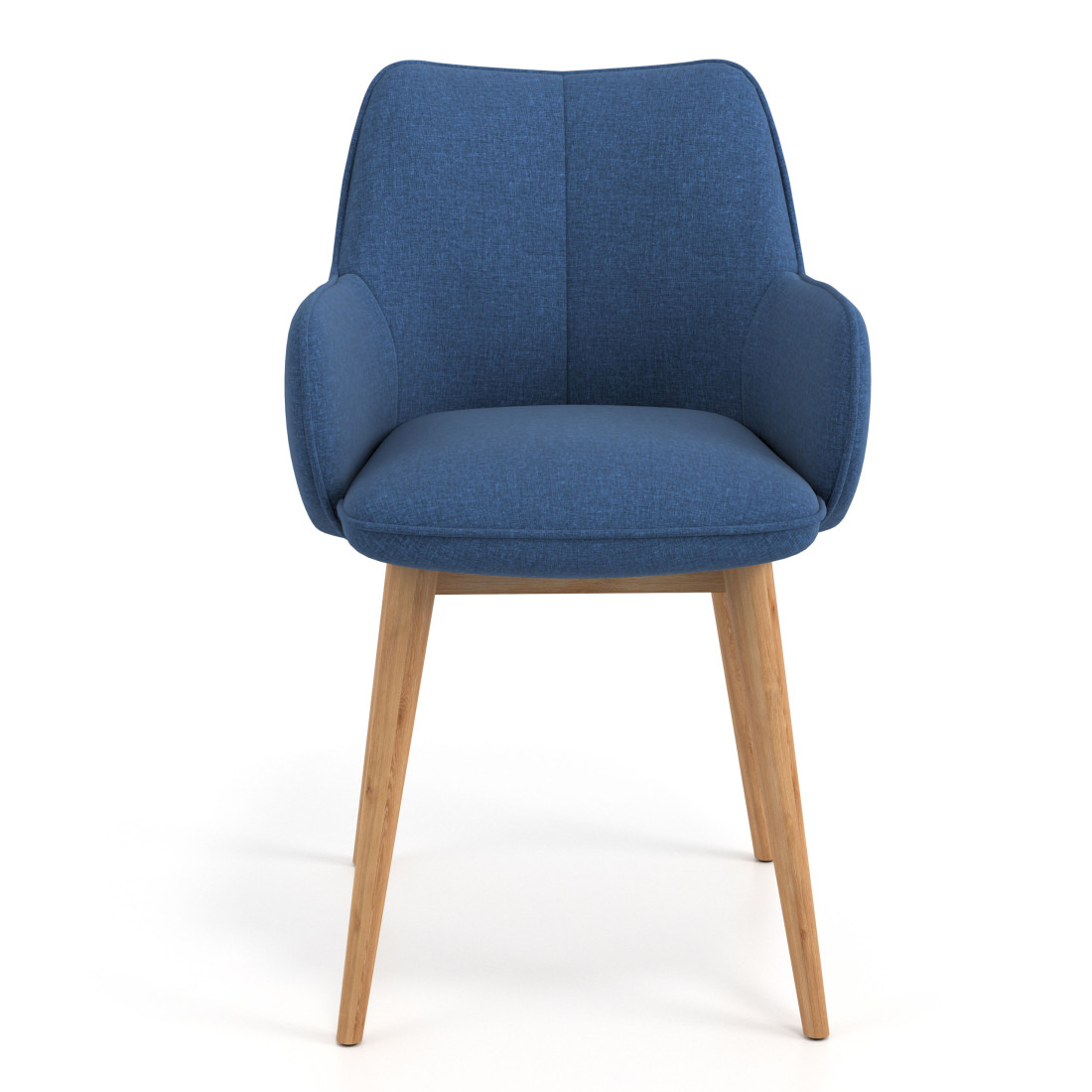 silla confidente azul gala 4 patas madera 4