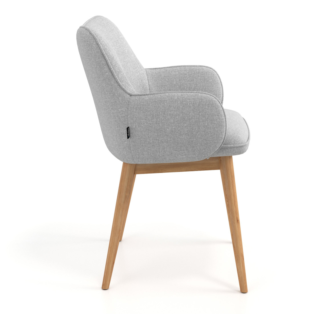 silla confidente gris gala 4 patas madera 3