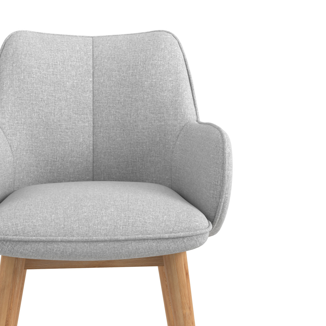 silla confidente gris gala 4 patas madera 5