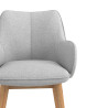silla confidente gris gala 4 patas madera 5
