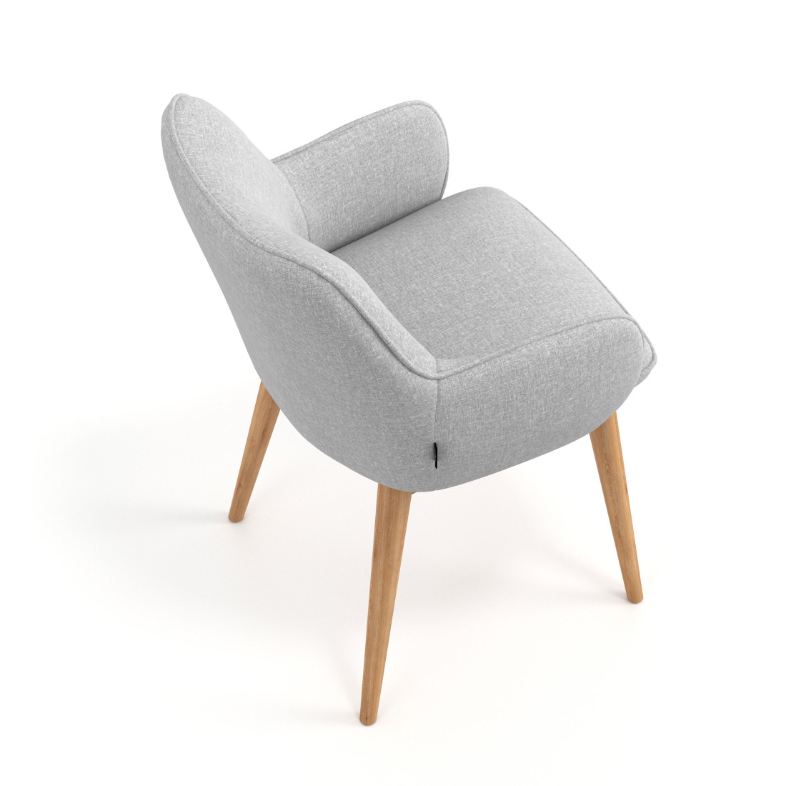 silla confidente gris gala 4 patas madera 7