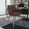 silla confidente marron gala 4 patas madera 2