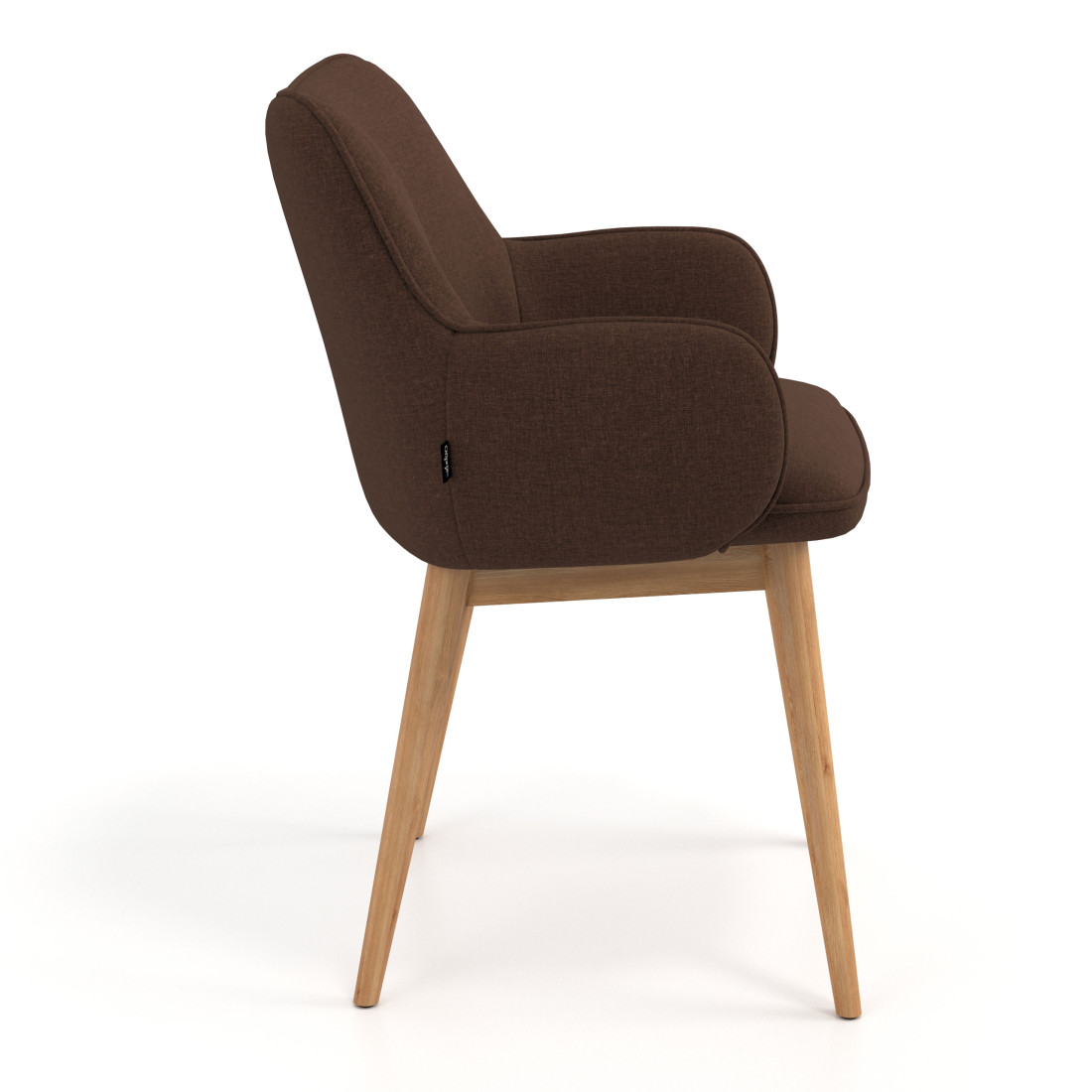silla confidente marron gala 4 patas madera 3