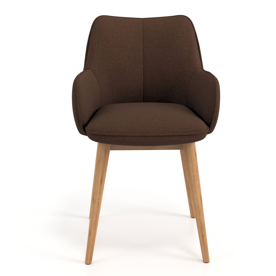 silla confidente marron gala 4 patas madera 4