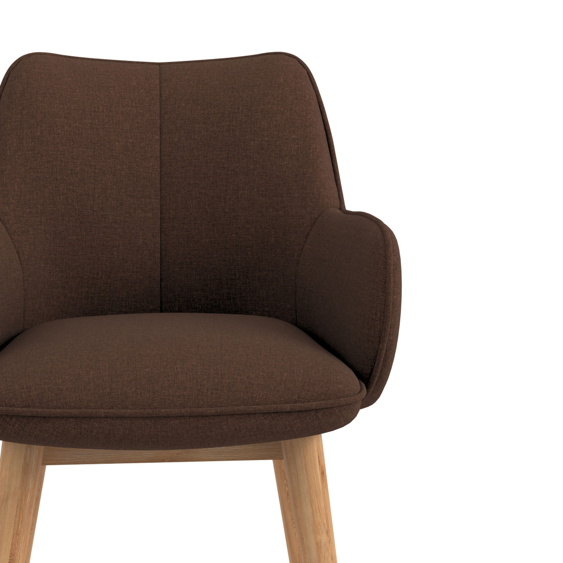 silla confidente marron gala 4 patas madera 5