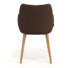 silla confidente marron gala 4 patas madera 6