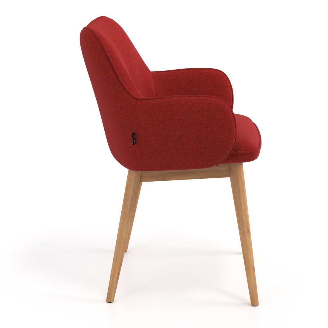 silla confidente rojo gala 4 patas madera 3