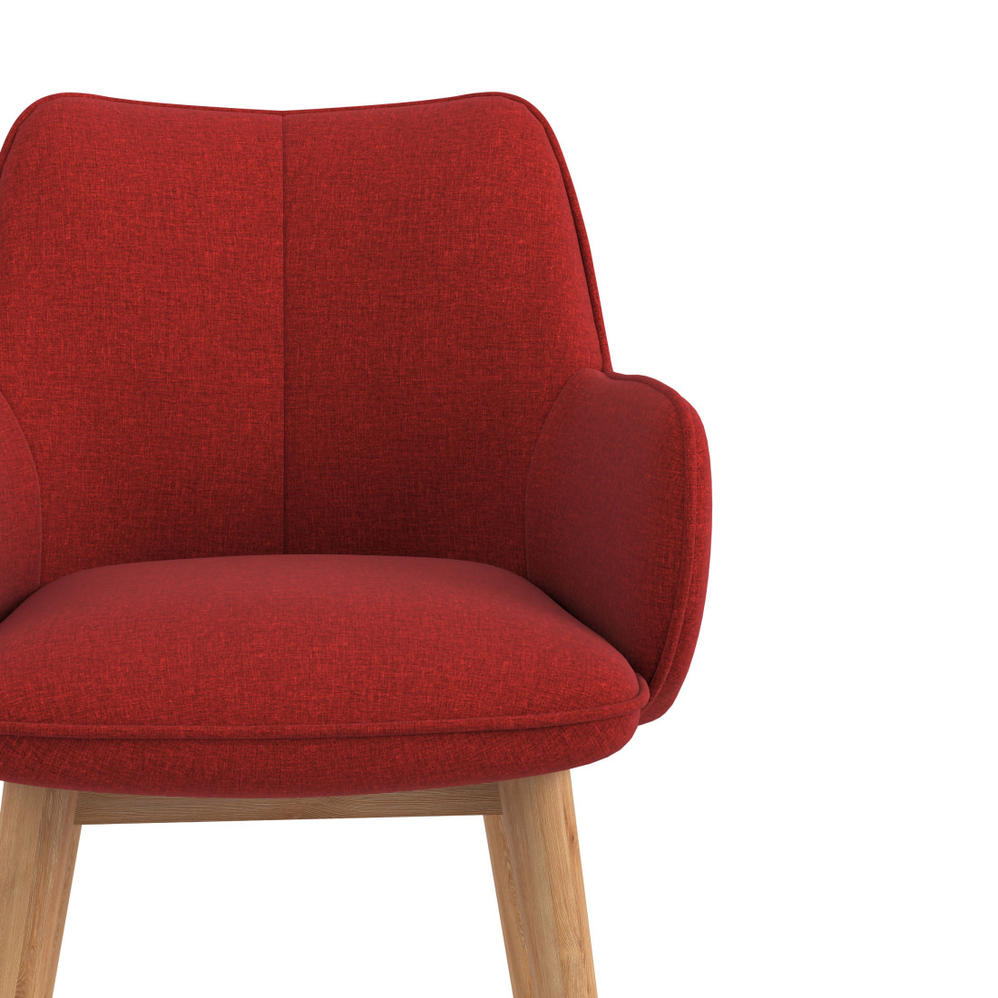 silla confidente rojo gala 4 patas madera 5