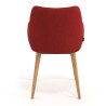 silla confidente rojo gala 4 patas madera 6