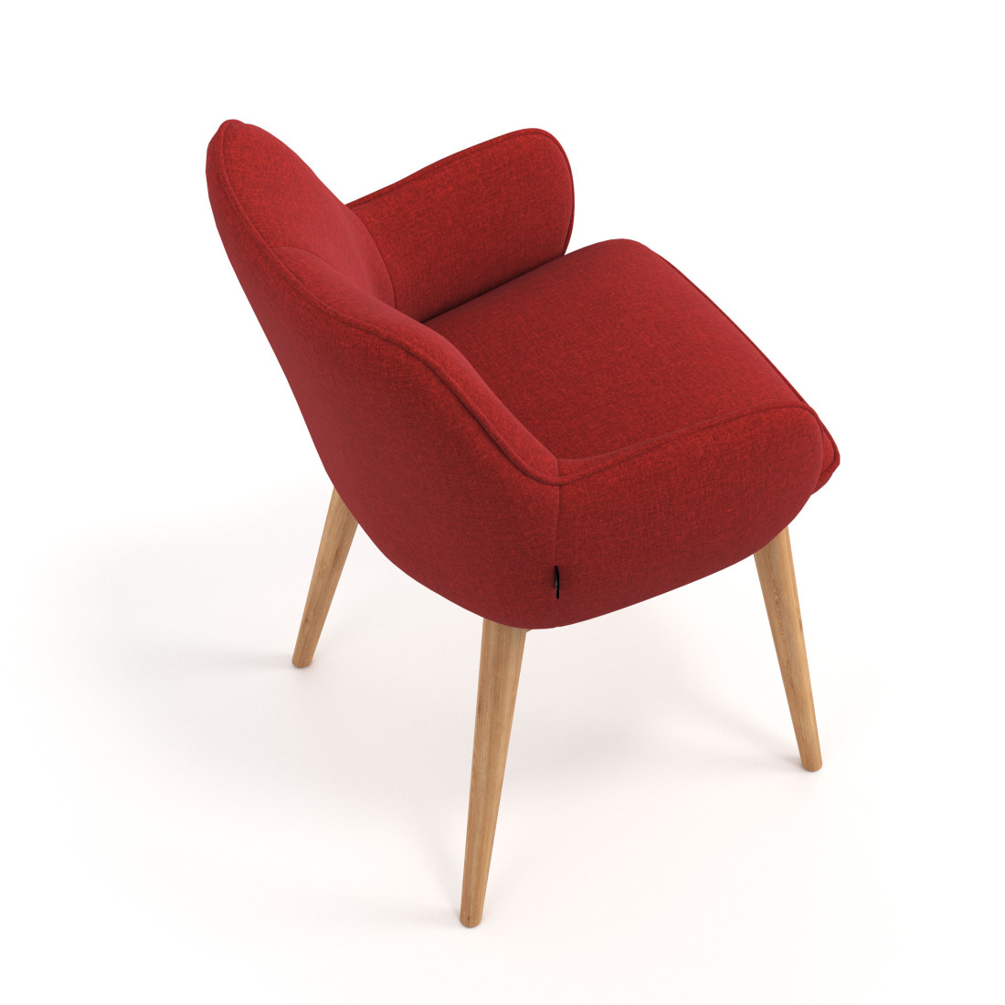 silla confidente rojo gala 4 patas madera 7