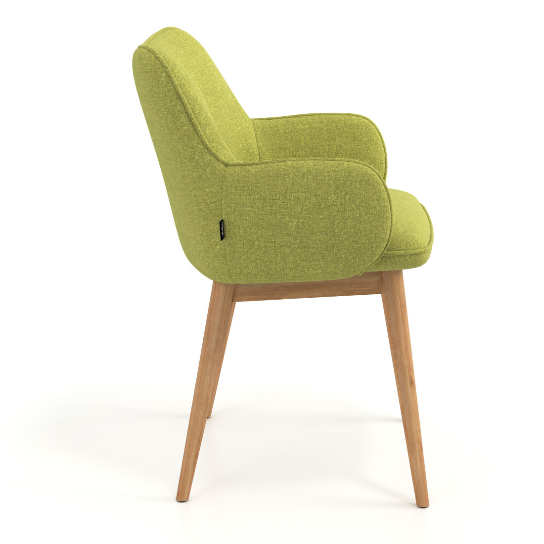silla confidente verde gala 4 patas madera 3
