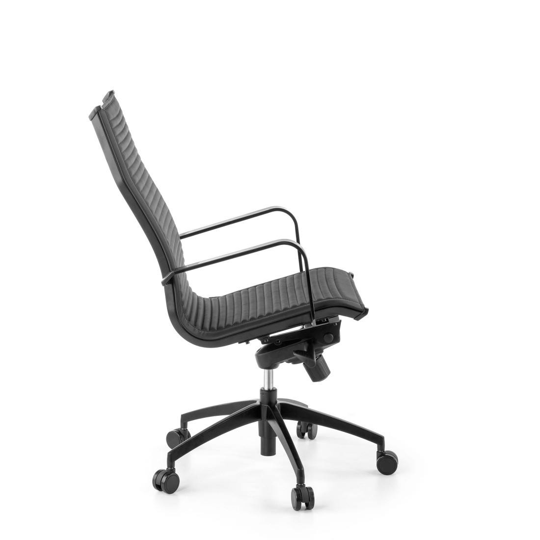 sillon de oficina negro croma estructura negra ecopiel piel sintetica 4