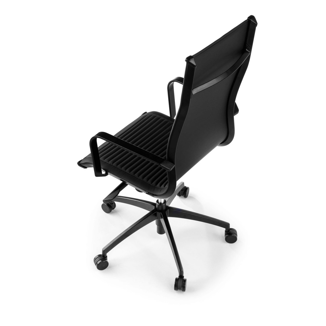 sillon de oficina negro croma estructura negra ecopiel piel sintetica 9