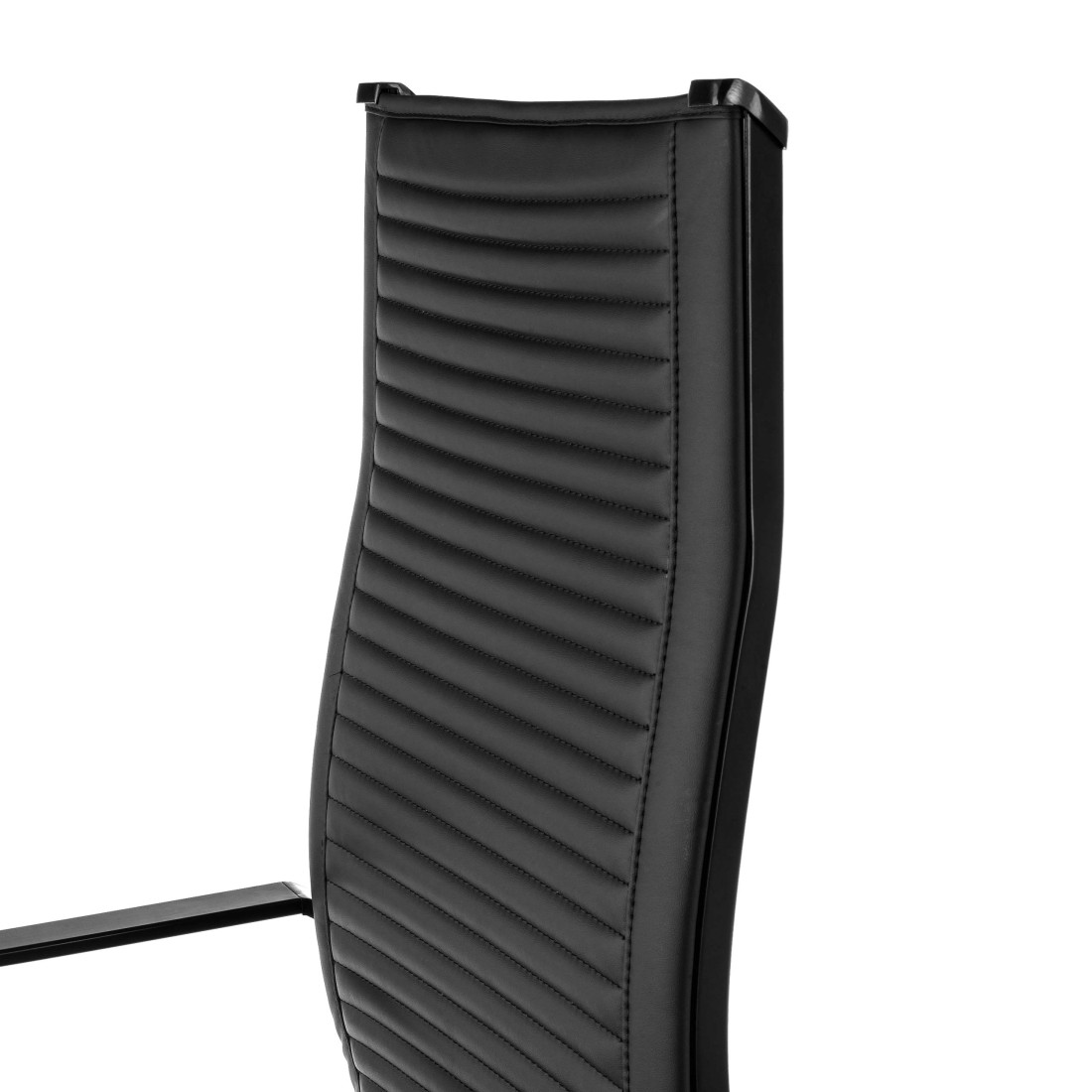 sillon de oficina negro croma estructura negra ecopiel piel sintetica 10