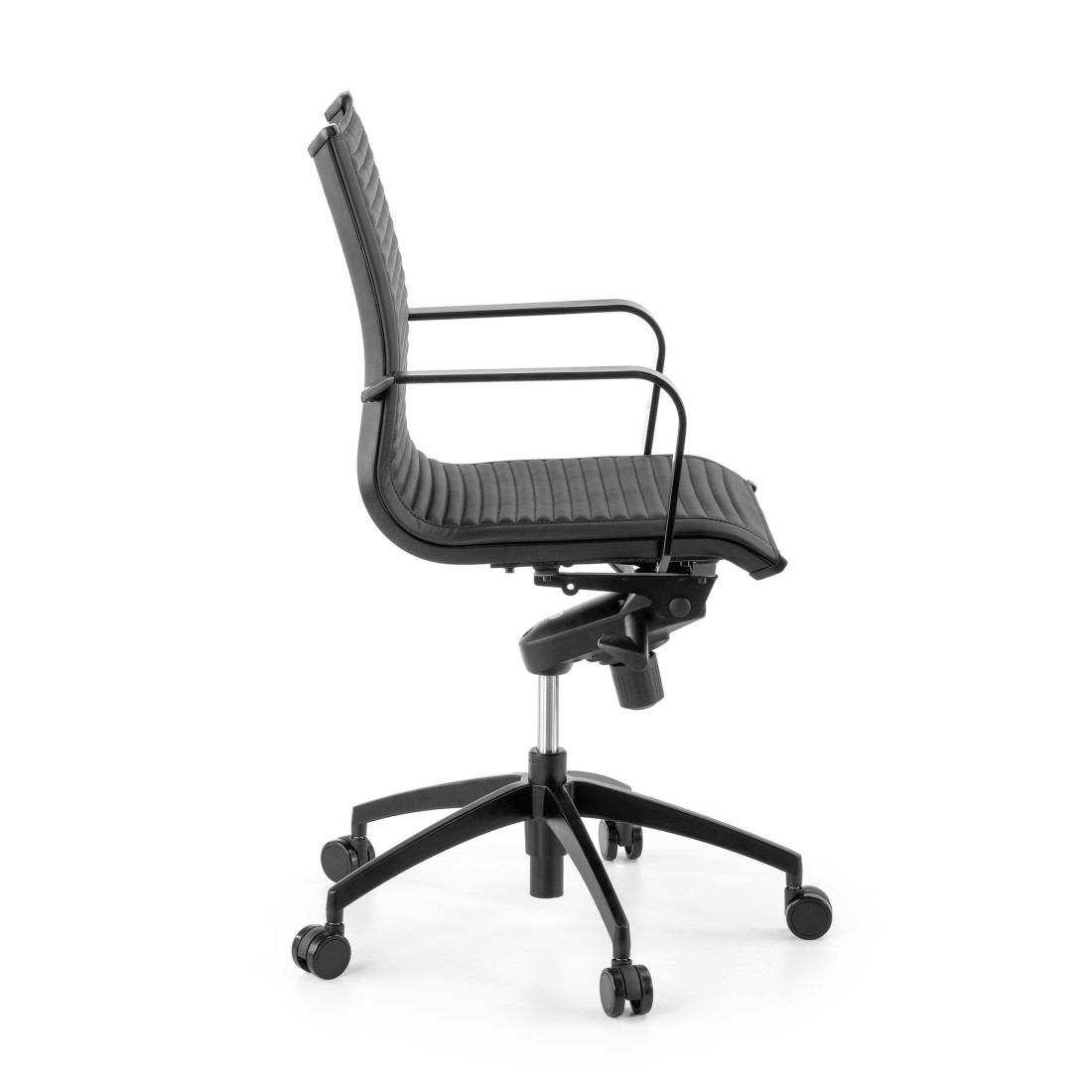 sillon de oficina negro croma estructura negra ecopiel piel sintetica 6