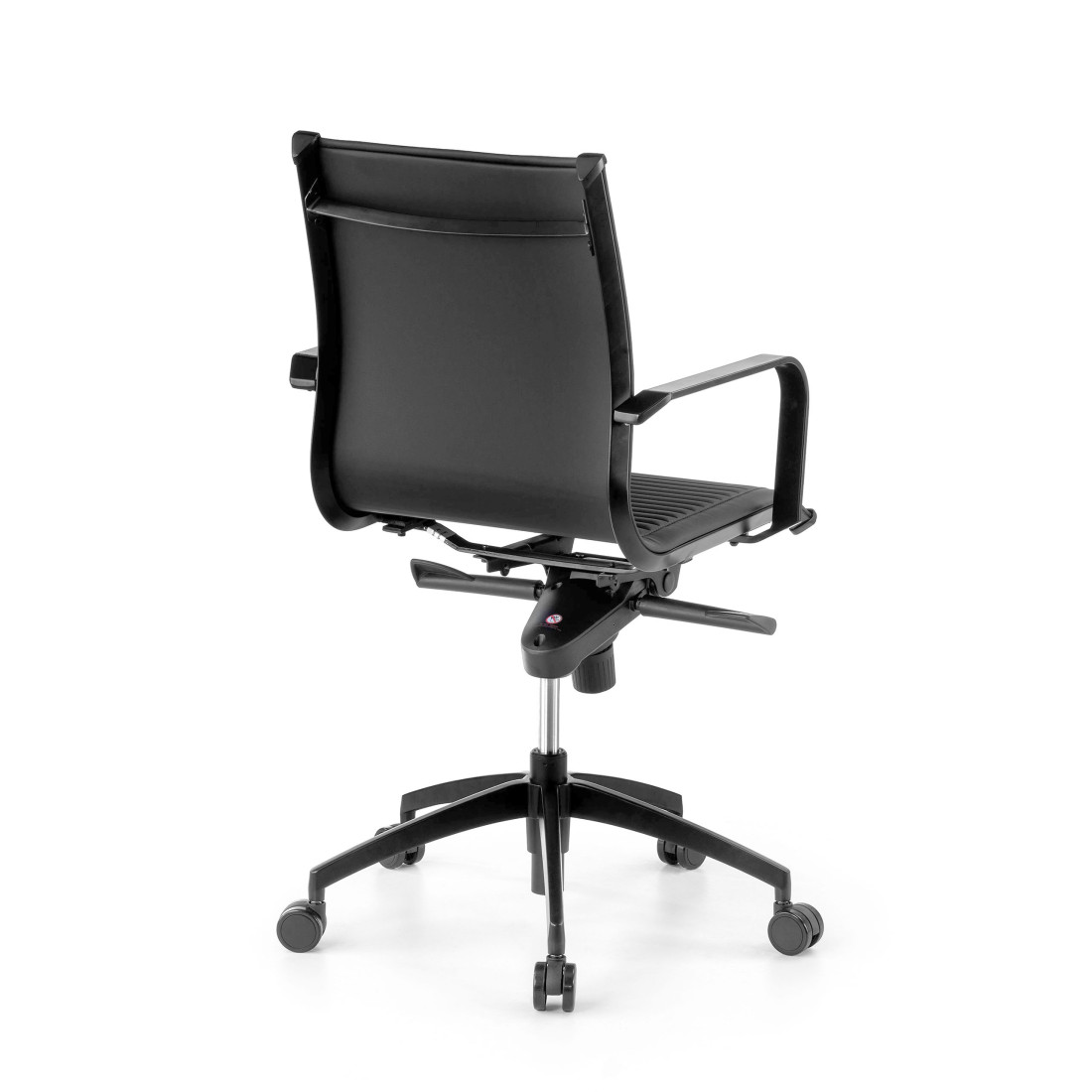 sillon de oficina negro croma estructura negra ecopiel piel sintetica 9