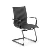 Sillón confidente de oficina Croma, estructura negra - NEGRO