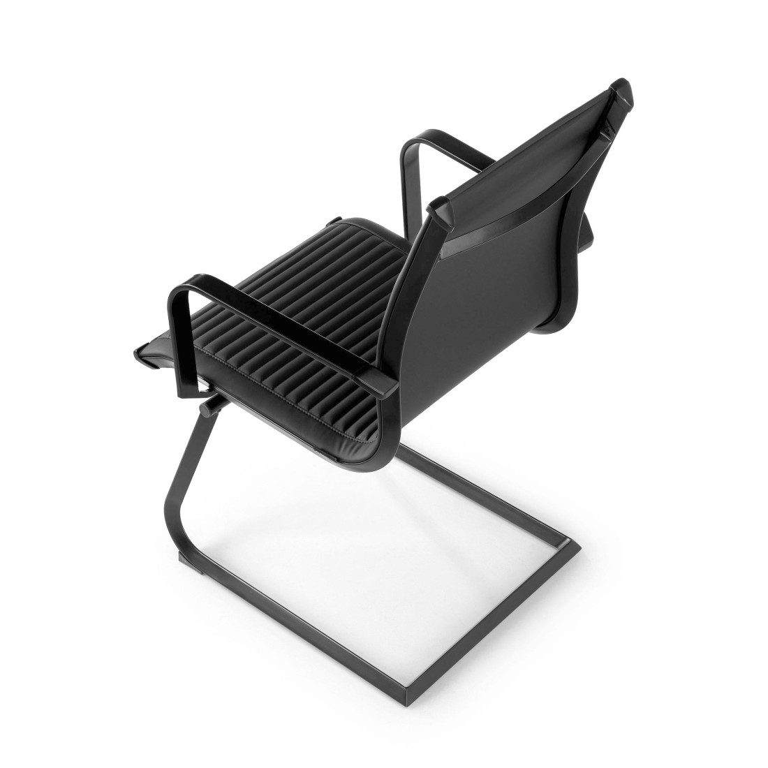 silla confidente negro croma estructura negra ecopiel piel sintetica 9