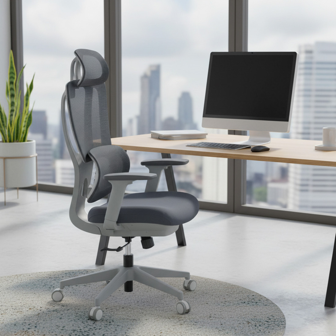 silla ergonomica gris motion malla 2