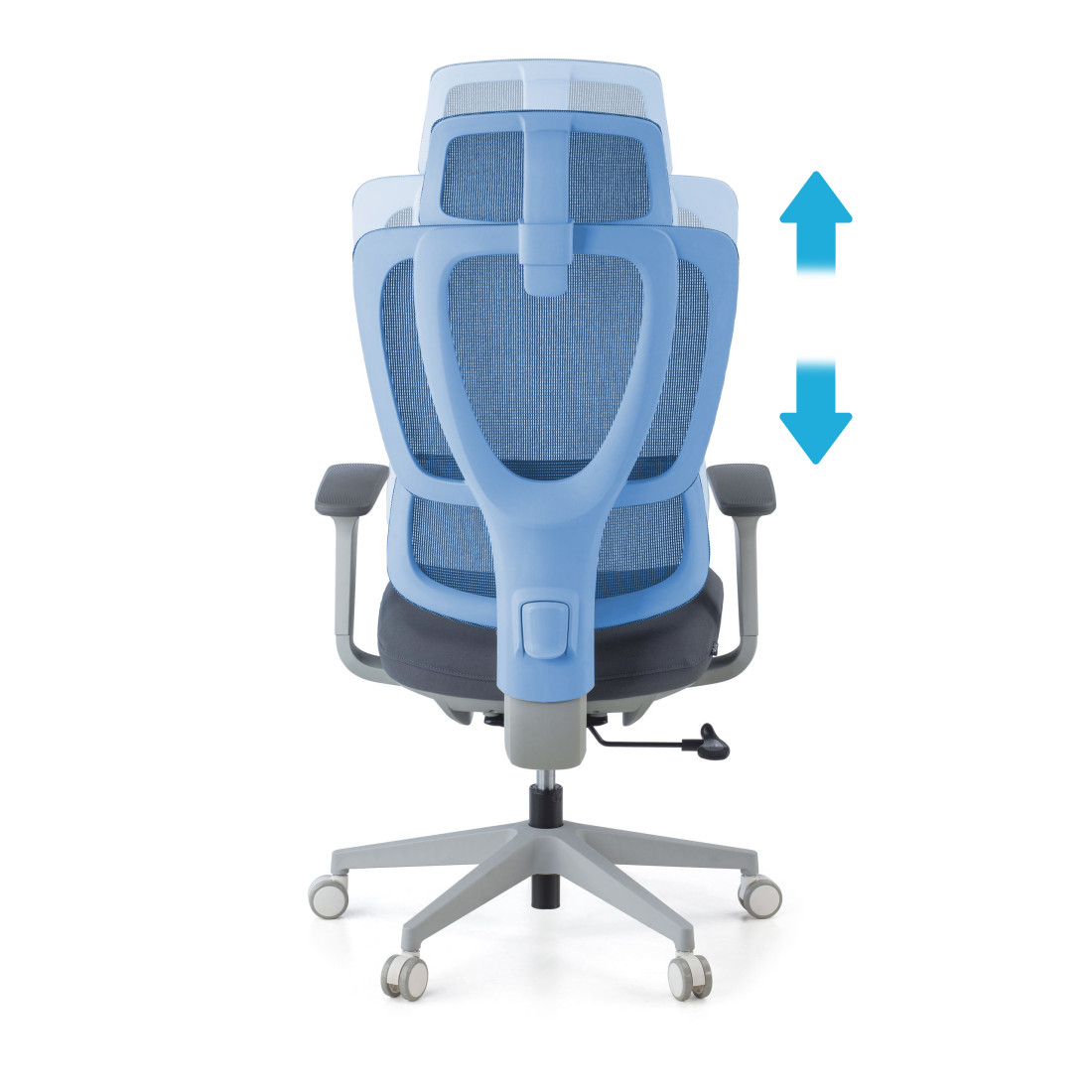 silla ergonomica gris motion malla 5