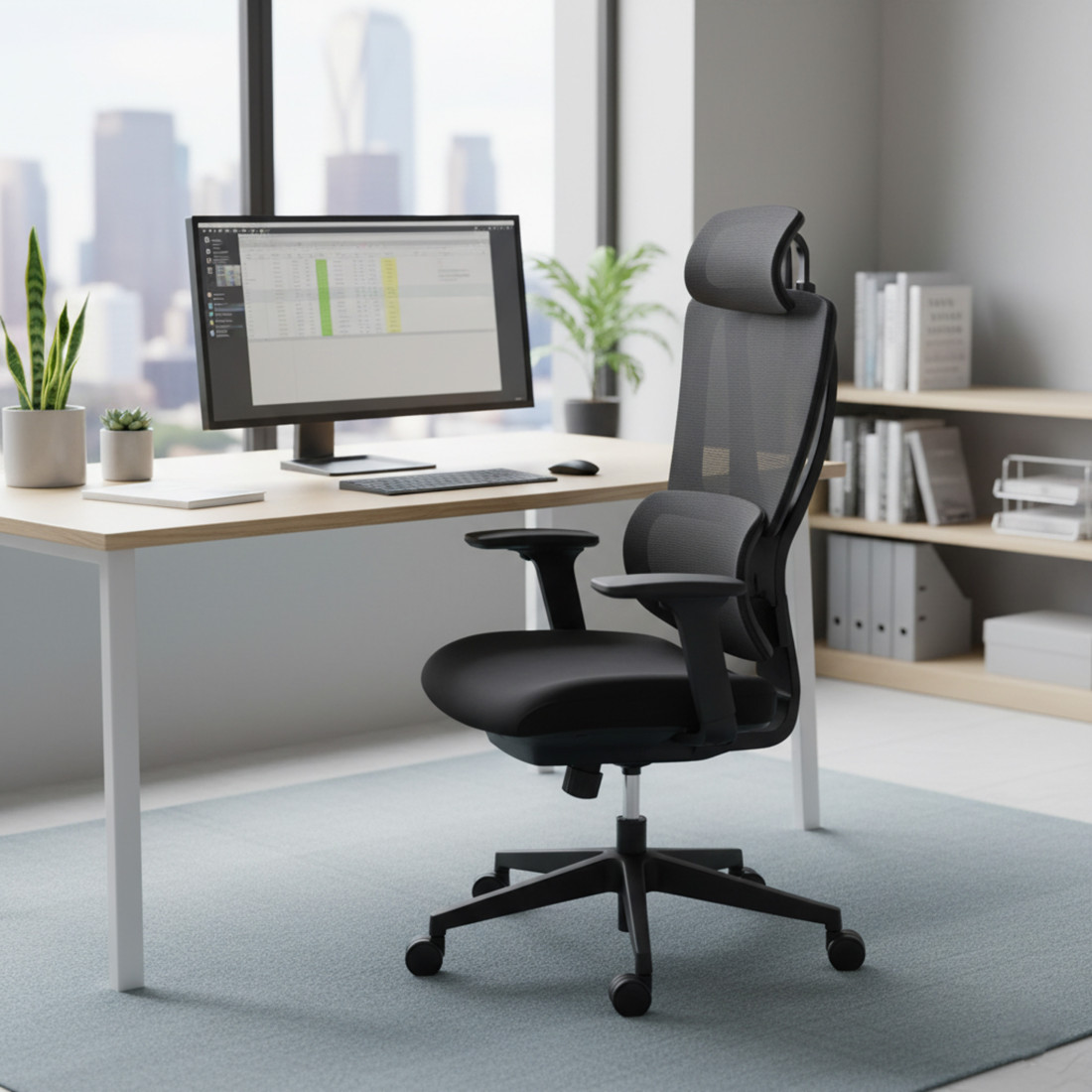 silla ergonomica negro motion malla 2