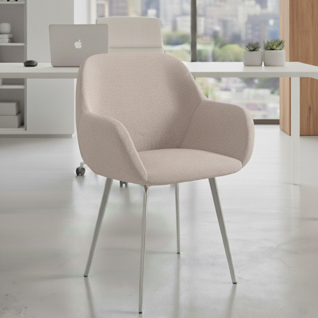 silla confidente beige moon 4 patas 2
