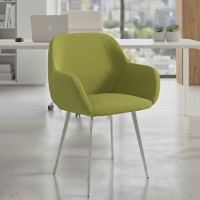 Silla Confidente Moon Estructura 4 patas - VERDE, cromo Second image